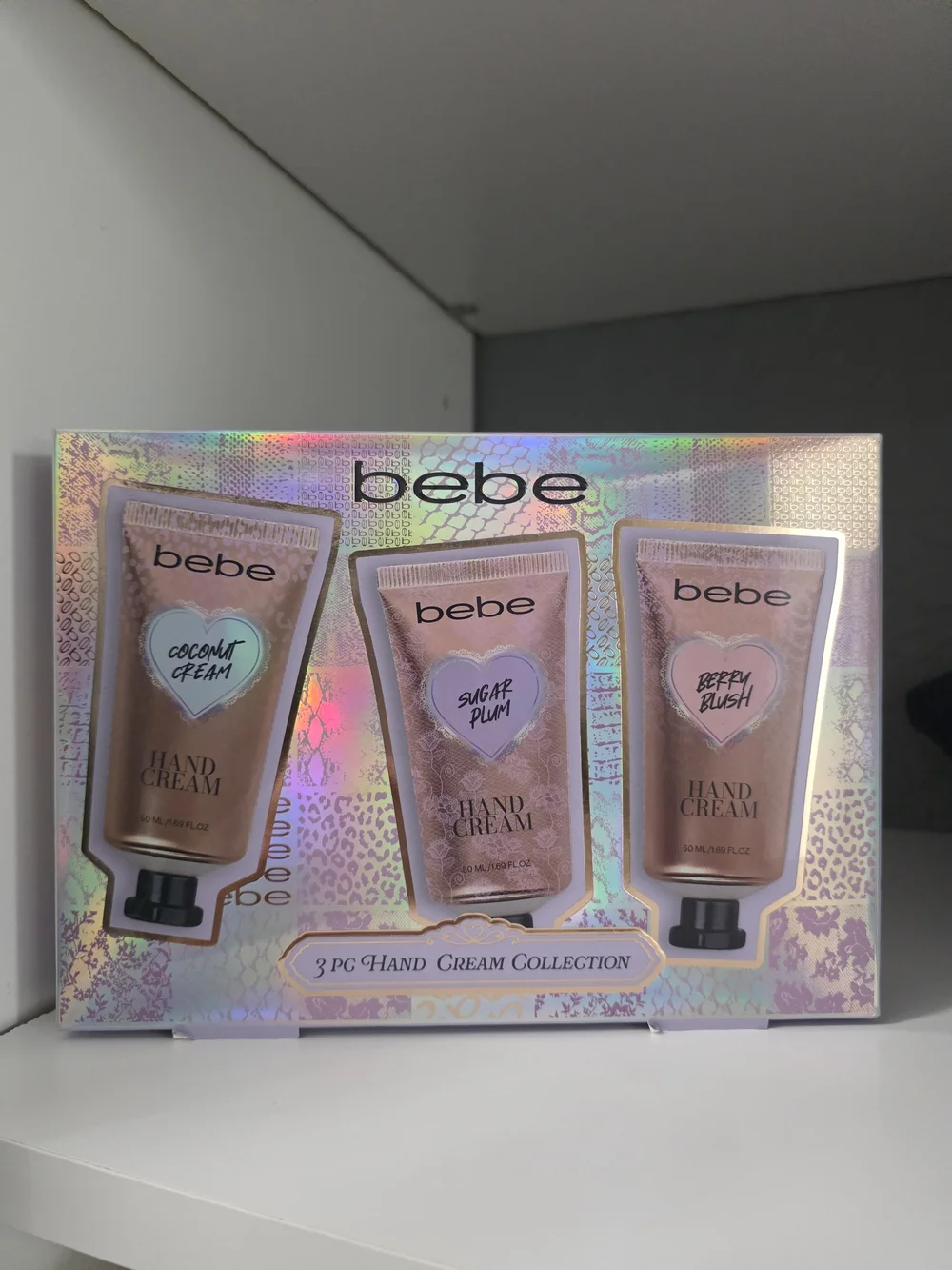 bebe Holographic Pink Hand Cream Trio